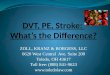 DVT, PE and Stroke: What's the Difference?