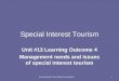 Special Interest Tourism - Management Issues