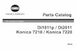 Konica Minolta - Parts Manual Di1811p Di2011-PM