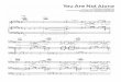you are Not Alone (Sheet Music)”