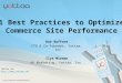 Best practices to optimize commerce site performance [webinar slides]