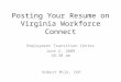Posting Resume On Va Workforce