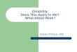 Disability: Does this apply to me and my work?