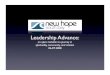 New Hope Leadership Advance (June 08)