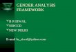Gender Analysis Framework  & Planning (B.R. Siwal)