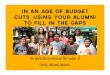 In an age of budget cuts using your alumni to fill in the gaps