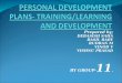 Personal Development Plans  Training