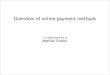 Overview of online payment methods by Mathias Fiedler