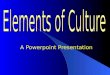Culture And Its Element