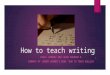 How to teach writing? - Jeremy Harmer