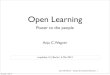 Open Learning - Power to the people