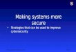 Cybersecurity 5 improving cybersecurity