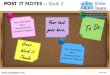 Post it notes style design 2 powerpoint presentation templates
