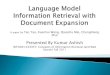 Language Model Information Retrieval with Document Expansion