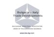 Bulgaria – Italy Trade Developments