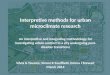 Interpretive methods for urban comfort and microclimate research