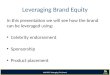 Leveraging brand equity