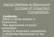Social welfare is maximum in case of imperfect competition