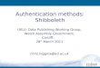 Authentication Methods: Shibboleth