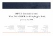 OPEB Investments: The Danger in Playing it Safe