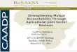 Strengthening Mutual Accountability through Agricultural Joint Sector Reviews