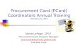 P Card - Coordinators Annual Training