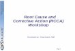 Root Cause and Corrective Action (RCCA) Workshop