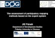 Jiří Pánek - The assessment of participatory mapping methods based on the expert system