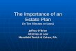The importance of an estate plan