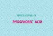 flow charts for Phosphoric Acid