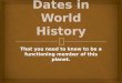 15 key dates in world history