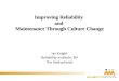 Improving Reliability and Maintenance Through Culture Change