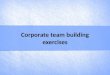 Corporate team building exercises