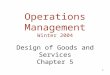 Design Of Goods And Services