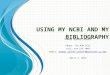 Using My NCBI & My Bibliography