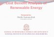Cost benefit analysis of renewable energy