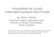 Possibilities for Locally Fabricated Hydraulic Ram Pumps