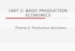 Basic Production Economics