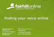 Finding your voice online