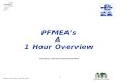 Pfmea Overview