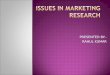 ethical issue in marketing research"
