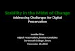 Stability in the Midst of Change: Addressing Challenges for Digital Preservation