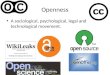 Openness: A sociological, psychological, legal and technological movement