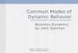 Common Modes of Dynamic Behavior