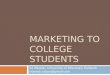 Marketing to College Students