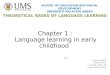 Chapter 1 Language Learning in Early Childhood