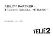 Tele2`s Social Intranet - Ability Partner