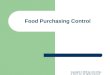 Food Purchasing Control