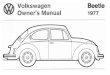 22091414 VW Beetle 1977 Owners Manual Eng