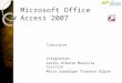 Tutoriales Microsoft Office Access 2007